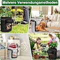 Miniatyrbillede 5 af 5: 10 gallon kartoffelplantningspose, plantepose til blomsterpotter med robuste håndtag og visualiseret klap, tykke non-woven potter