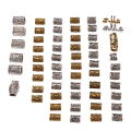 Miniatyrbild 3 av 8: 119 st hårfläta smycken ringar legering retro återanvändbara gyllene silver dreadlocks pärlor ringar för skägg