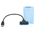 Miniatyrbillede 2 af 8: Harddiskadapterkabel 2,5 tommer SATA USB3.0 HDD/SSD konverterkabel med beskyttelsesboks Blå