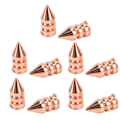 Pikkukuva 7 / 8: Vaatteet Piikkarit Ruusukulta Kaksikerroksiset kuusikulmio messinkikartio piikit Tee itse käsintehty punk-tyylinen piikkiniitit kenkiin Pakkaus 7x15MM