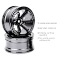 Miniatyrbilde 7 av 8: 4 stk. aluminiumsfelgnav for Universal 1/10 Flat Running Drift RC CarBlack
