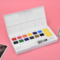 Miniatyrbillede 3 af 8: Solid Pigment Børne Udendørs Skitse Maleri Bærbart Pigment Kit Kunst Tilbehør 12 Farver