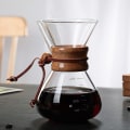 Miniatyrbillede 7 af 8: Hæld over kaffemaskine 400ml dobbeltlagsfilter V tud træærme kaffebrygger til hjem cafe fest
