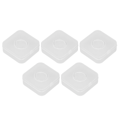 Miniatyrbillede 5 af 8: 5 stk. Pudder Puff Opbevaringsboks Holder Transparent Hvid Åndbar Støvtæt Makeup Puff Container Etui