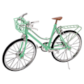 Miniatyrbillede 1 af 8: Mini cykelmodel simulering baseret design holdbar legering lysegrøn iøjnefaldende flot indretning cykel legetøj