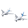 Miniatyrbild 6 av 8: 2 st flygplansmodell simuleringslegering modell leksaksset bärbar dra tillbaka flygplansmodell leksaksdekoration