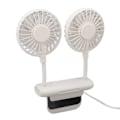 Miniatyrbillede 3 af 8: Hvid skrivebordsventilator med justerbar klemme 3 gear 360° roterende USB bordmonitor køleventilator til kontor
