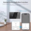 Miniatyrbilde 5 av 5: WiFi Tuya 16A Veggkontakt USB TYPE-C Plugg Strømuttak Svart EU-plugg