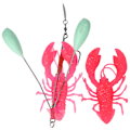 Miniatyrbillede 5 af 8: Kunstig Simulering Stor Hummer Krebs Lokkemad Dybhavs Trolling Fiskegrej Pink
