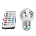 Miniatyrbild 1 av 8: RGB Glödlampa Fjärrkontroll E27 7 Färger Bytande Ambient Lamp KTV Bar Club Dekoration 85-265V