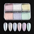 Miniatyrbilde 1 av 5: Holografisk Iridescent Neglelakkpulver med Aurora-perler for Manikyr Reflekterende Neglglitterdekorasjoner 1909-50