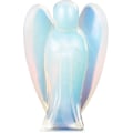 Miniatyrbillede 1 af 5: Beskyttelsesengel Helbredende Krystal Figur 5 cm Udskåret Lomme Opalit Engel Statue Helbredende Sten til Stue Soveværelse Boligindretning