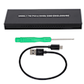 Pikkukuva 1 / 8: M.2 NVME - USB3.1 kannettava metalli kiintolevy kotelo M2 SSD PCIE - TypE C SSD kotelo musta