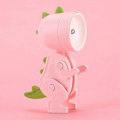 Miniatyrbillede 1 af 5: Pink Dinosaur Skrivebordslampe - Dinosaur Legetøj Børnelampe, Tegneserie Dinosaur Natlampe Borddekoration til Børneværelse, Stue, Soveværelse