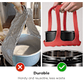 Miniatyrbild 3 av 4: Silikon Sling Bakform 6Qt/8Qt Instant Pot/Ninja Foodi/Multifunktionell Köksmaskin Anti-skållnings Bakform Ångkokare Lyftställ, BPA-fri Silikon Äggkokare