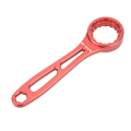 Miniatyrbillede 1 af 8: Cykel krankboksnøgle i aluminiumlegering, universel hul krankboksnøgle til reparation, rød