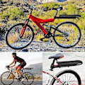 Miniatyrbillede 5 af 5: Cykels Bagagebærer med 9 kg Maksimal Belastningskapacitet, Justerbar Cykel Bagagebærer i Aluminiumlegering med Hurtigudløsning, Universal (Sort)