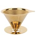 Miniatyrbillede 2 af 8: Guld Honeycombed Rustfrit Stål Genanvendelig Pour Over Kaffefilter Kaffedrypper