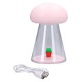 Miniatyrbillede 1 af 8: Natlampe 7 farver nem bærbar genopladelig batteri USB opladning dejlig form baby søvn natlysPink