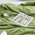 Pikkukuva 4 / 5: Jäähdytyspeitto Maito Fleece Lattice Jacquard Peitto Summer Cold Single Nap Peitto vuodesohvaan Toimisto Vihreä 100x120cm