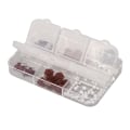 Miniatyrbilde 7 av 8: Mørkerøde Butterfly Nail Charms Glitrende 3D Flower Portable Nail Charms med 6 Grid oppbevaringsboks
