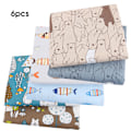 Miniatyrbilde 3 av 8: 6 stk bomulls twill stoff blandet mønster farge klut håndverk DIY baby quilting sytilbehør 50x40cm