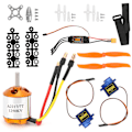 Miniatyrbillede 8 af 8: 2217 KV1250 Motor 8060 Propeller Styremotor 40A XT60 ESC til RC Helikopter