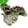 Miniatyrbillede 4 af 4: Resin Bridge Akvarium Dekoration Landskab Planter Ornament