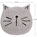 Miniatyrbild 4 av 5: Antisladdabsorberande tecknad kattbadmatta Grå fluffig matta för vardagsrumsingång