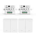 Miniatyrbillede 1 af 5: RF 433Mhz Relæmodtager med 2x 2-Gangs Panelkontakt