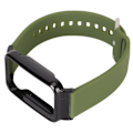 Pikkukuva 7 / 8: Silikoninen watch ranneke suojapuskurin case vaihtotarvikkeella, sopii Mi Band 7 Pro OD:n vihreään ja mustaan ​​case