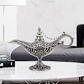 Miniatyrbilde 5 av 8: Røkelsebrenner i form av en hul Aladdin-lampe, dekorasjon til skrivebordet, hjemmet