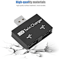 Miniatyrbild 2 av 8: Mini USB-hubb 2-portars USB Twin laddare Splitter Adapter Converter för PC USB Flash-enheter