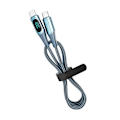Miniatyrbillede 3 af 8: Hurtig opladning datakabel PD LED digitalt display USB datakabel til notebook tablet telefon 6,6ft blå