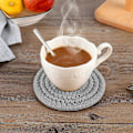 Miniatyrbillede 3 af 5: 6 stk. coasters til drikkevarer, stilfulde håndlavede flettede vævede drikkevare coasters (4,3 tommer), 100% bomuld super absorberende varmebestandige runde coasters, fantastisk Ho