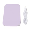 Miniatyrbillede 1 af 8: LED Makeup Spejl 3 Lysfarver Justerbar Lysstyrke Touch Switch Spejl til Hjem Rejse Brug Lilla