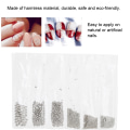 Miniatyrbild 7 av 8: 4 färger Nail Art -dekorationer 0,5 mm-3,0 mm stålkula manikyrtillbehör Silvergrå