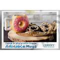 Miniatyrbilde 2 av 5: Keramisk Donut Kopp - Deilig Rosa Glasur Donut med Strøssel - Morsomt \"MMM. Donuts!\" Sitat - Stor 414 ml - Morsom Kaffekopp Gave