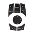 Miniatyrbild 1 av 8: 6PCS Centrala Multimedia-knappar Utsökt Yta Slät Touch Control Knob Button Cover Passar för 1 3 5 6 Serie Matt Svart