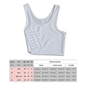 Miniatyrbilde 1 av 5: Pustende kvinners side spenne brystbinder tank topp XL hvit