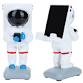Miniatyrbilde 6 av 8: Resin Astronaut-formet mobiltelefonholder Figurer Miniatyrer Håndverk Hjem Desktop Dekorasjon Hvit