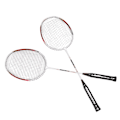 Miniatyrbild 8 av 8: REGAIL Badminton Racket Par 2 Aluminiumlegering Lätt Bärbar Badminton Rackets för Inomhus Utomhus Röd