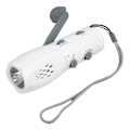 Miniatyrbild 8 av 8: Handvev ficklampa radio bärbar multifunktionell support AM FM SOS larm ficklampa radio för hem utomhus vit