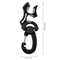 Miniatyrbild 8 av 8: Scuba Diving Dubbel BCD Slanghållare Clip Regulator Hållare Spänne Krok för snorkling (svart)