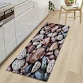Miniatyrbild 2 av 5: Halkfri 3D-tryckt köksmatta med stenmotiv - Mjuk entrématta Area Rug2 50x80cm20x32tum