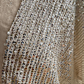 Miniatyrbillede 3 af 4: Sommer Kvinders Sequin V-hals Kortærmet T-shirt Bluse L sølv