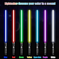 Miniatyrbillede 4 af 4: Lightsaber Rgb 7 Farve Variabel Elektronisk Lightsaber Fx Lydeffekt - Sølv