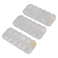 Miniatyrbild 3 av 8: 3st Nail art Set Olika blomformer Manikyr Dekorativa prydnader för Nagelsalong