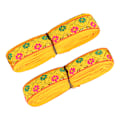 Miniatyrbild 5 av 8: 2 st broderad spets lång 7 meter bredd 2,5 cm elegant band för hantverk bröllopsdekoration klänningtillverkning presentförpackning gul