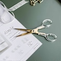 Miniatyrbillede 5 af 5: 2025 Egnede Stilfulde Akryl Guld Rustfrit Stål Premium Multifunktionelle Sakse